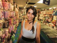 Horny Teen Masturbates in Sex Store | Porn Snaps