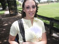 Horny School girl Melanie Hicks masturbates under tree | Porn Snaps