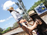 Lesbians fucking each other on train tracks | Pornsnaps