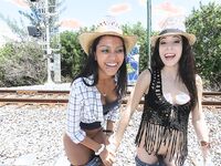 Lesbians fucking each other on train tracks | Pornsnaps