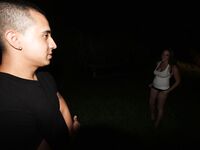 Big titty Melanie Hicks sucking dick in public park @ night | Porn Snaps