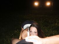 Big titty Melanie Hicks sucking dick in public park @ night | Porn Snaps
