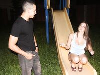 Big titty Melanie Hicks sucking dick in public park @ night | Porn Snaps