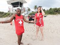 Lifeguard on DUTY SUCKING DICK in Miami | Porn Snaps