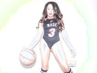 Ebony Jayla Foxx Stuns in Dwyane Wade Miami Heat Jersey Photoshoot