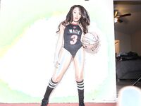 Ebony Jayla Foxx Stuns in Dwyane Wade Miami Heat Jersey Photoshoot