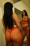Virgo Peridot Big Juicy White Ass in red Lingerie & black 2 piece | Porn Snaps