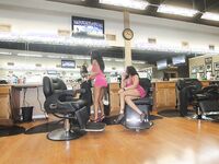 Jayla Foxx & Tila Flame  Barbershop Photoset | Porn Snaps