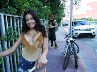 Latina Teen Serena Santos Blowjob | Naked Hustlers