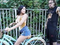 Latina Teen Serena Santos Blowjob | Naked Hustlers