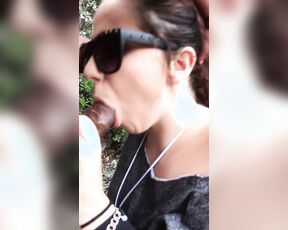 Becky BUNDLES sucking Dick in Public